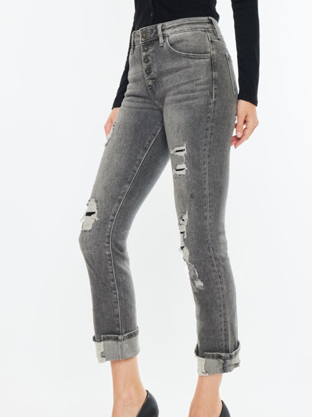 KanCan Janis High Rise Slim Straight Leg Jeans - Picture 3 of 10